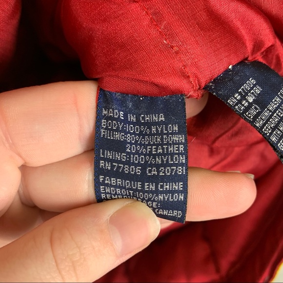 Vintage Tommy Hilfiger Down Filled Parka in Yellow Multi, Size: Small - Picture 10 of 16